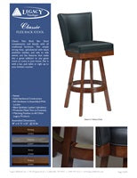 Classic Backed Stool Spec Sheet