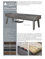 Collins 9' Shuffleboard Spec Sheet