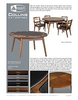 Collins Game Table Spec Sheet