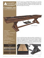 Cumberland 12' Shuffleboard Spec Sheet