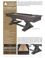 Cumberland 9' Shuffleboard Spec Sheet