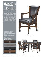 Elite Caster Game Chair Spec Sheet