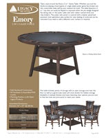 Emory Game Table Spec Sheet