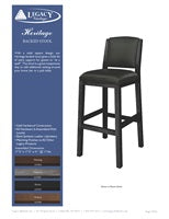 Heritage Backed Bar Stool Spec Sheet