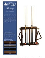 Heritage Floor Cue Rack Spec Sheet