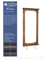 Heritage Wall Cue Rack Spec Sheet