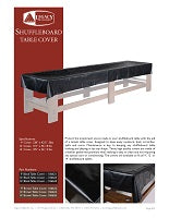 Shuffleboard Table Covers Spec Sheet