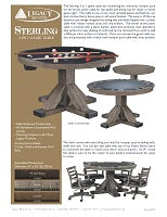 Sterling Game Table Spec Sheet