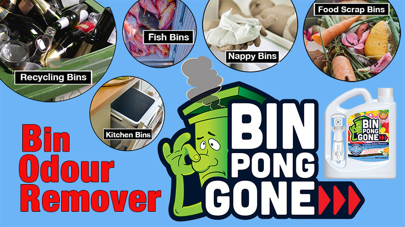 Bin Pong Gone is a natural probiotic to remove nasty smells