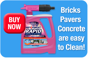 Rapid Application Cleans Bricks Concrete & Pavers