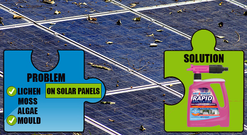 Remove moss, mould & lichen from your solar panels with Wet & Forget's Rapid Application