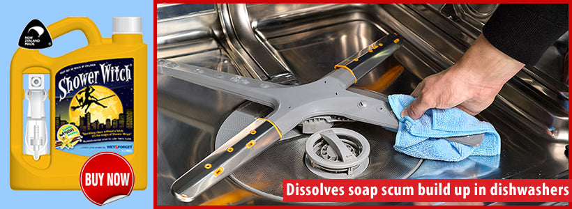 Shower Witch is a Magical Degreaser for use inside dishwashers