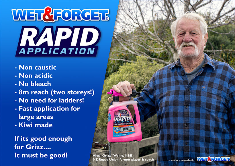 Grizz Wyllie recommends Rapid Application to Clean ALL Exterior Surfaces
