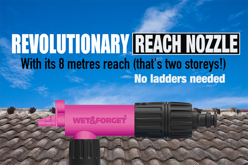 The 8m Reach Nozzle Helps Clean Your Roof with No ladders needed
