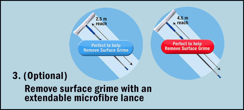 Use one of our Microfibre Lances to get rid of extra grime