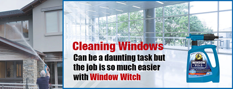 Window Witch Window Cleaner reaches 2 storeys high with the unique Reach Nozzle