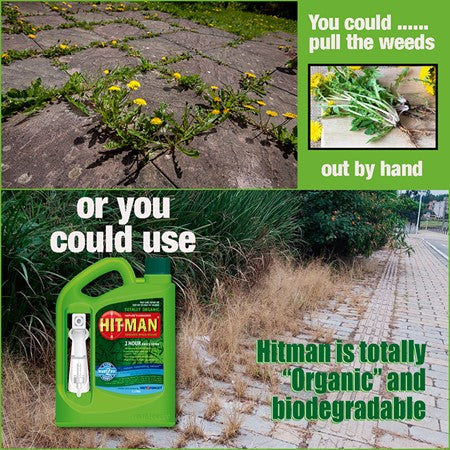 Hitman Organic Weedkiller is an amazingly fast acting weedkiller