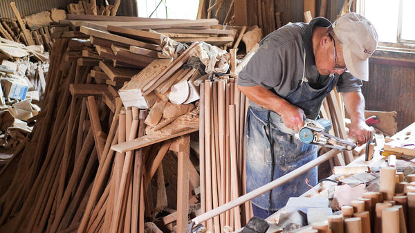 Master Matsuzaki in his workshop