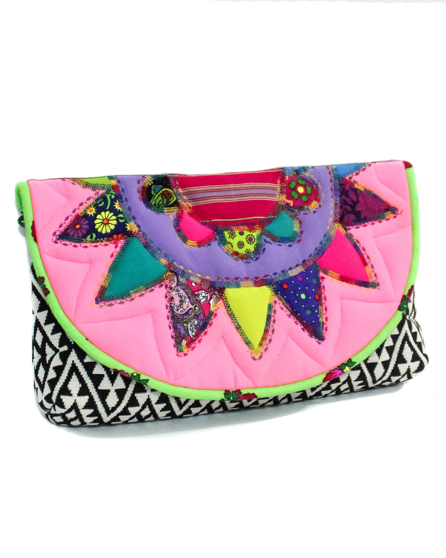 Neon Pink Signature Patchwork Purse – Ragmatazz