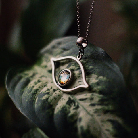 Eye of God, Evil Eye Necklace with Galaxy Image by Yugen Tribe - Celestial Cosmic Jewelry