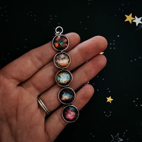 Nebula Rainbow Pendant by Yugen Handmade - LGBTQIA+ Pride Jewelry, Cosmos