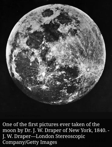 Photograph of the Moon by John Draper 1840 on Yugen Tribe