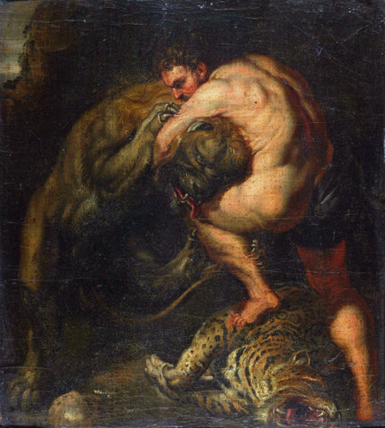 Hercules' fight with the Nemean lion, Pieter Paul Rubens.
