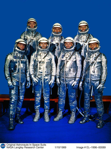 Mercury 7 Astronaut team, photo credit NASA