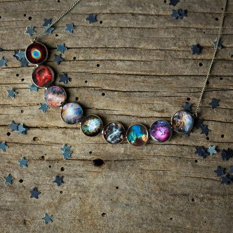 Nebula Rainbow LGBTQIA+ Necklace - Celestial Jewelry, Galaxy Jewellery, Handmade by Yugen Tribe