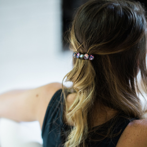 Nebula Rainbow Hair Clip - Nebula Barrette, LGBTQIA+ Pride, Queer Owned Business - Galaxy Jewelry by Yugen Tribe