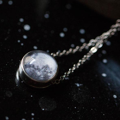 Custom Birth Moon Necklace by Yugen Tribe - Custom Moon Date Jewelry