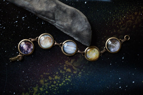 Galilean Moons of Jupiter Bracelet - Space Accessories, Galaxy Jewelry, Planetary Jewellery by Yugen Tribe for Women in STEM Science