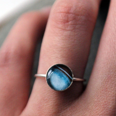 Uranus planet ring in sterling silver at yugentribe.com