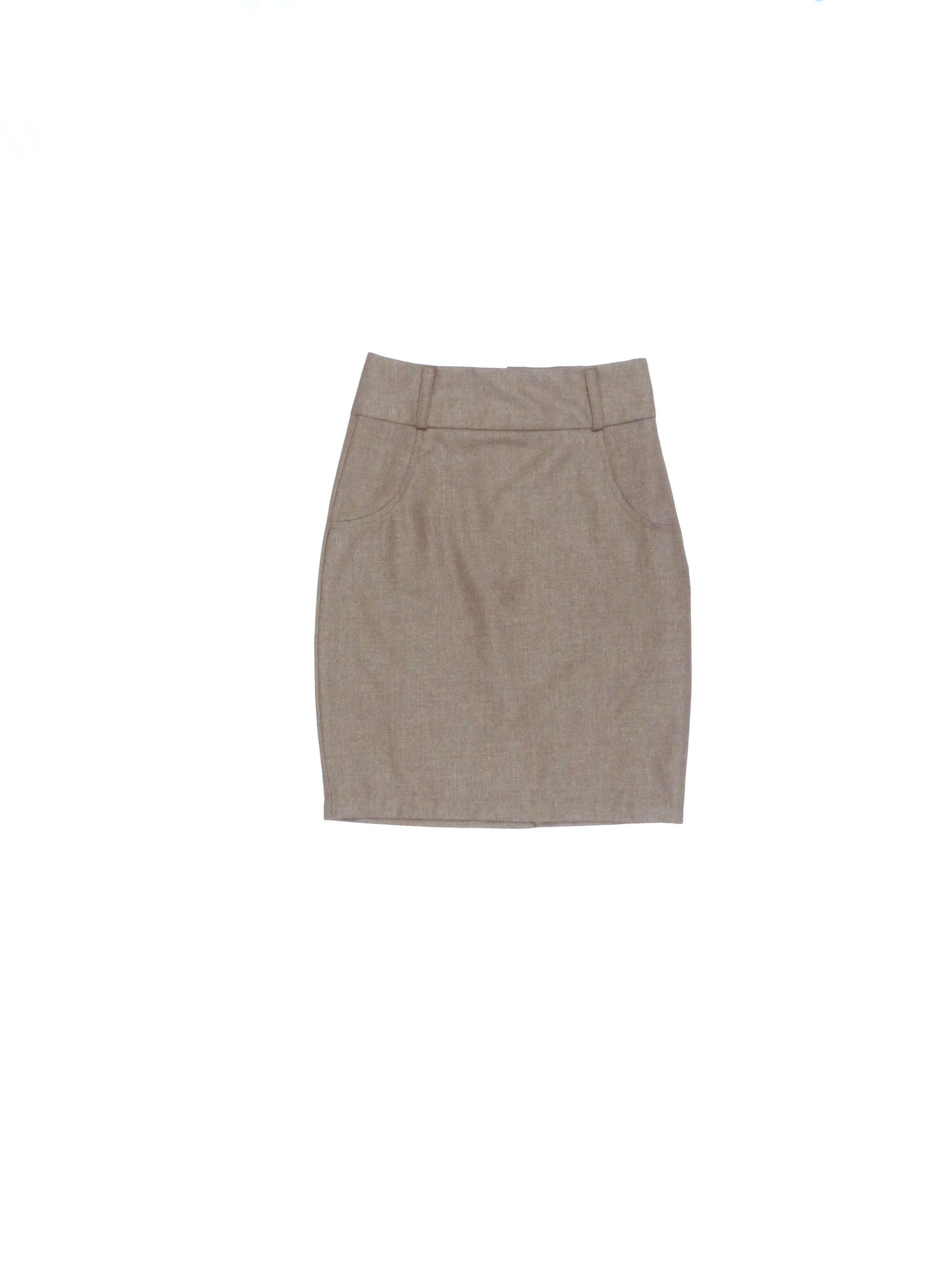 grey mini pencil skirt