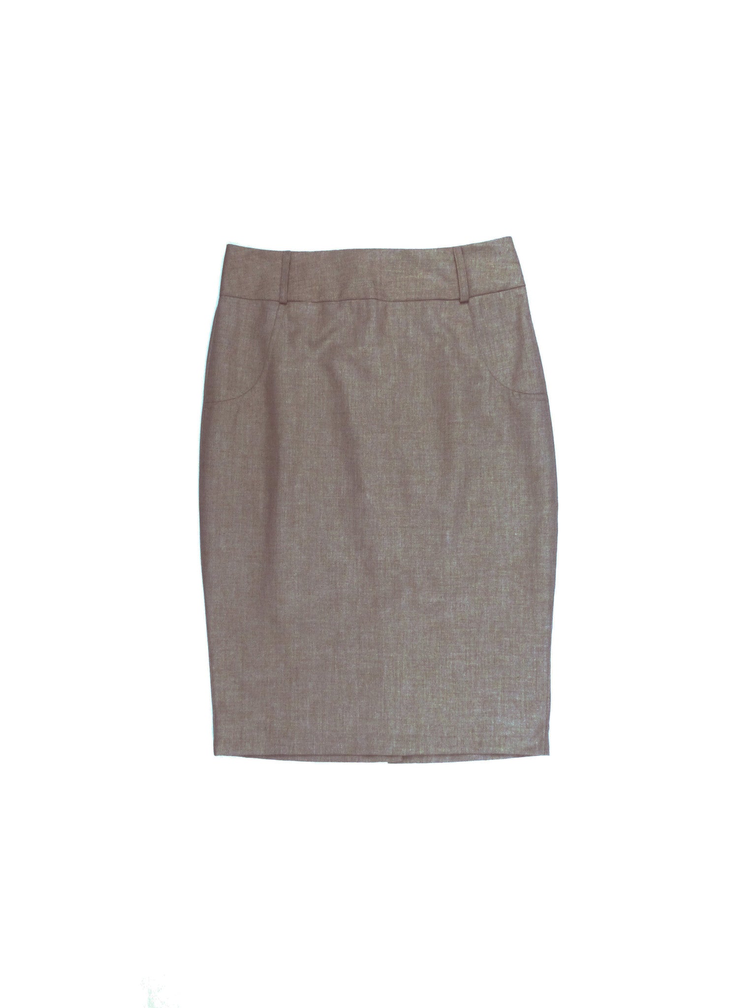 Midi Pencil Skirt - Brown – Cotton Cool