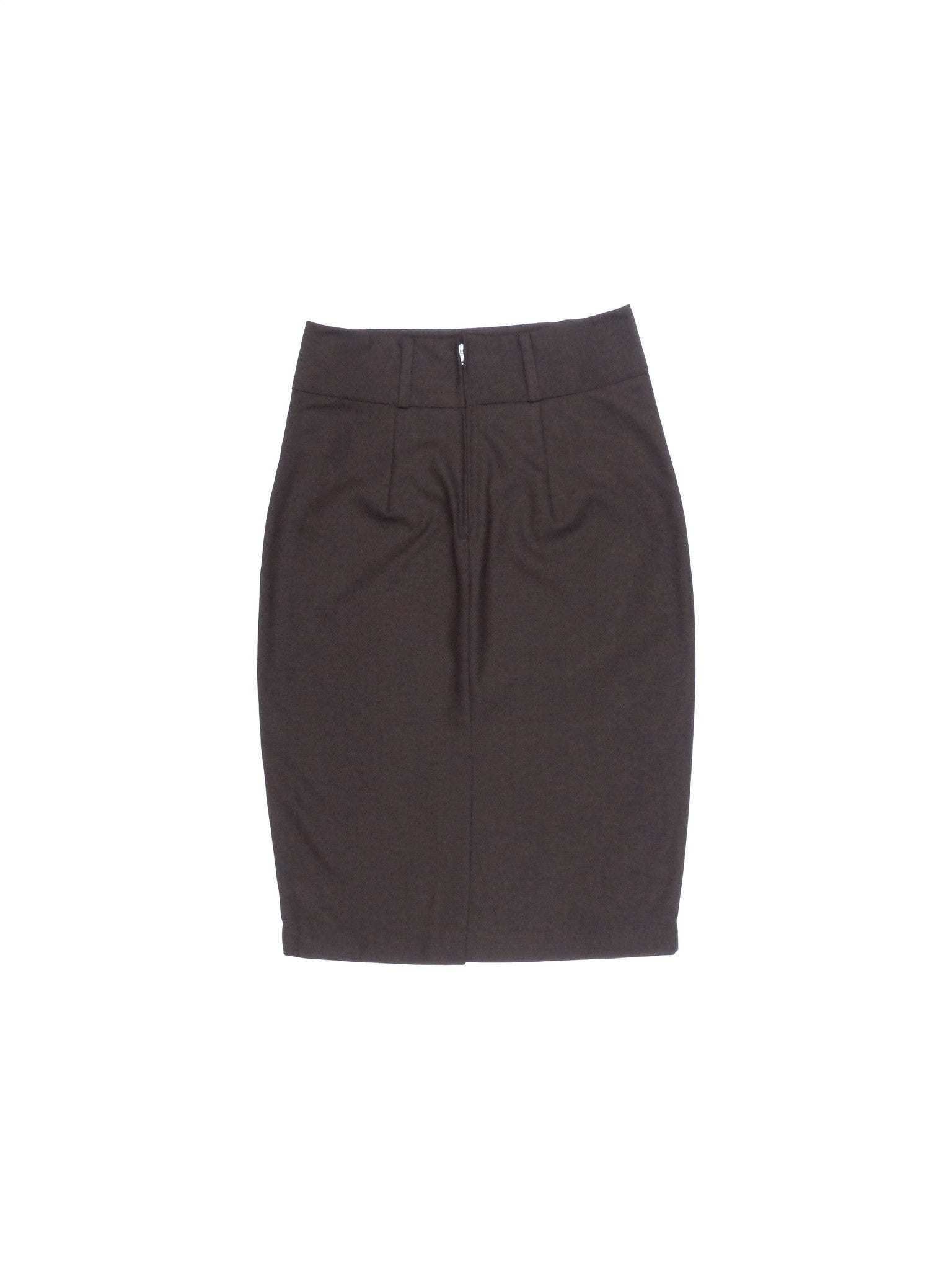 Midi Pencil Skirt - Dark Brown – Cotton Cool