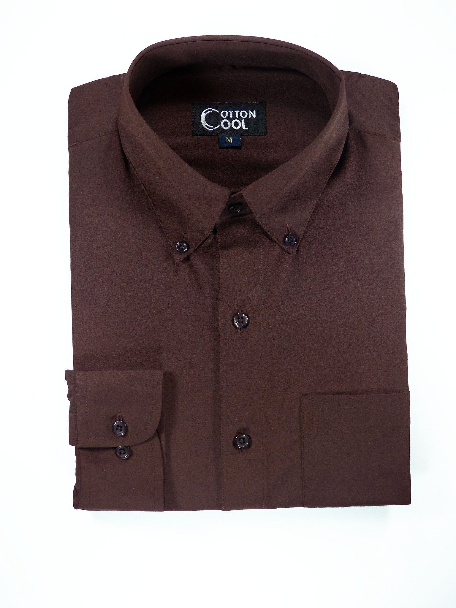 chocolate brown button up shirt