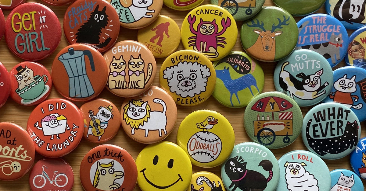 Badge Bomb Wholesale: Art Buttons Magnets Patches Enamel Pins Stickers