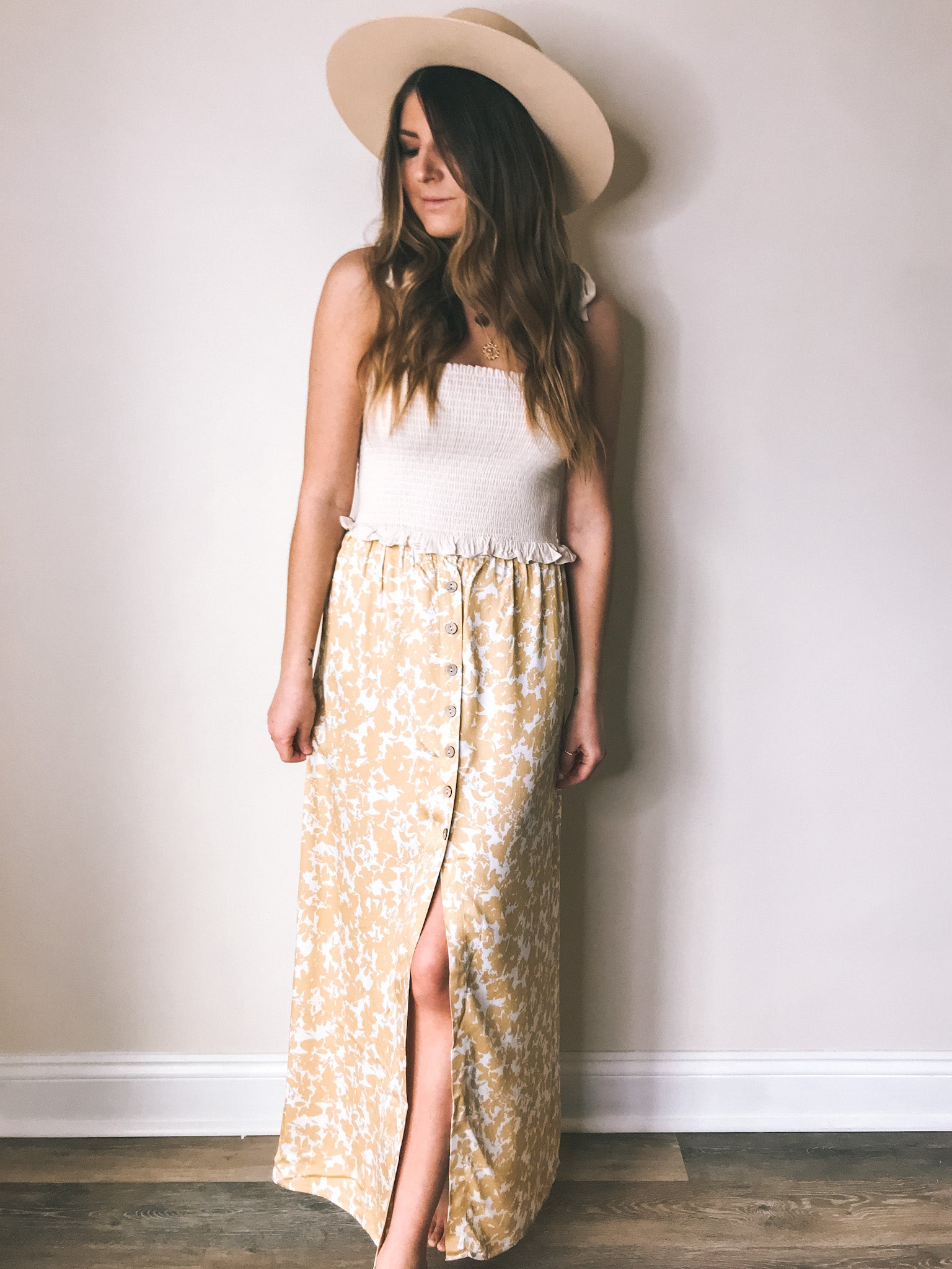 knotted maxi skirt