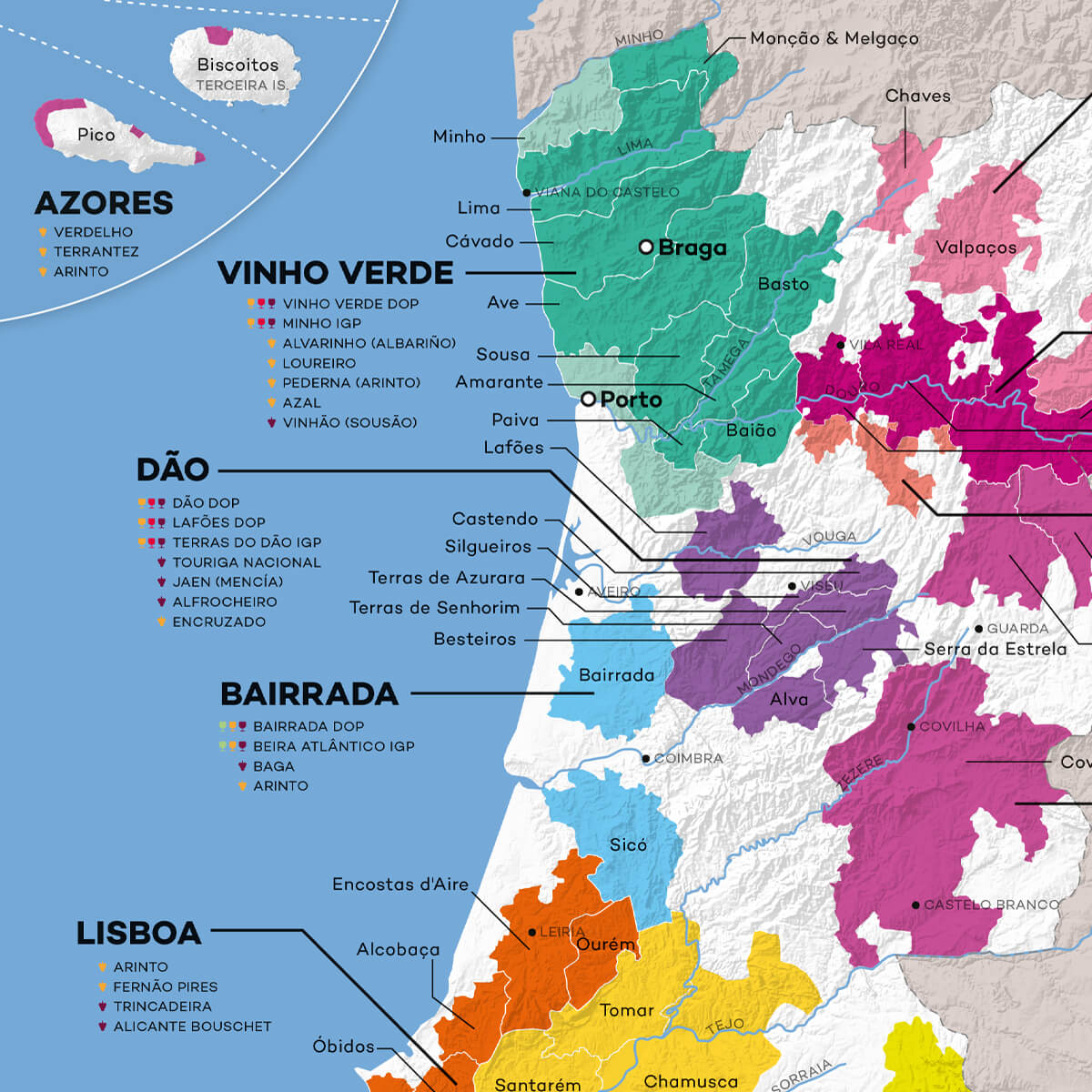 portugal wine maps