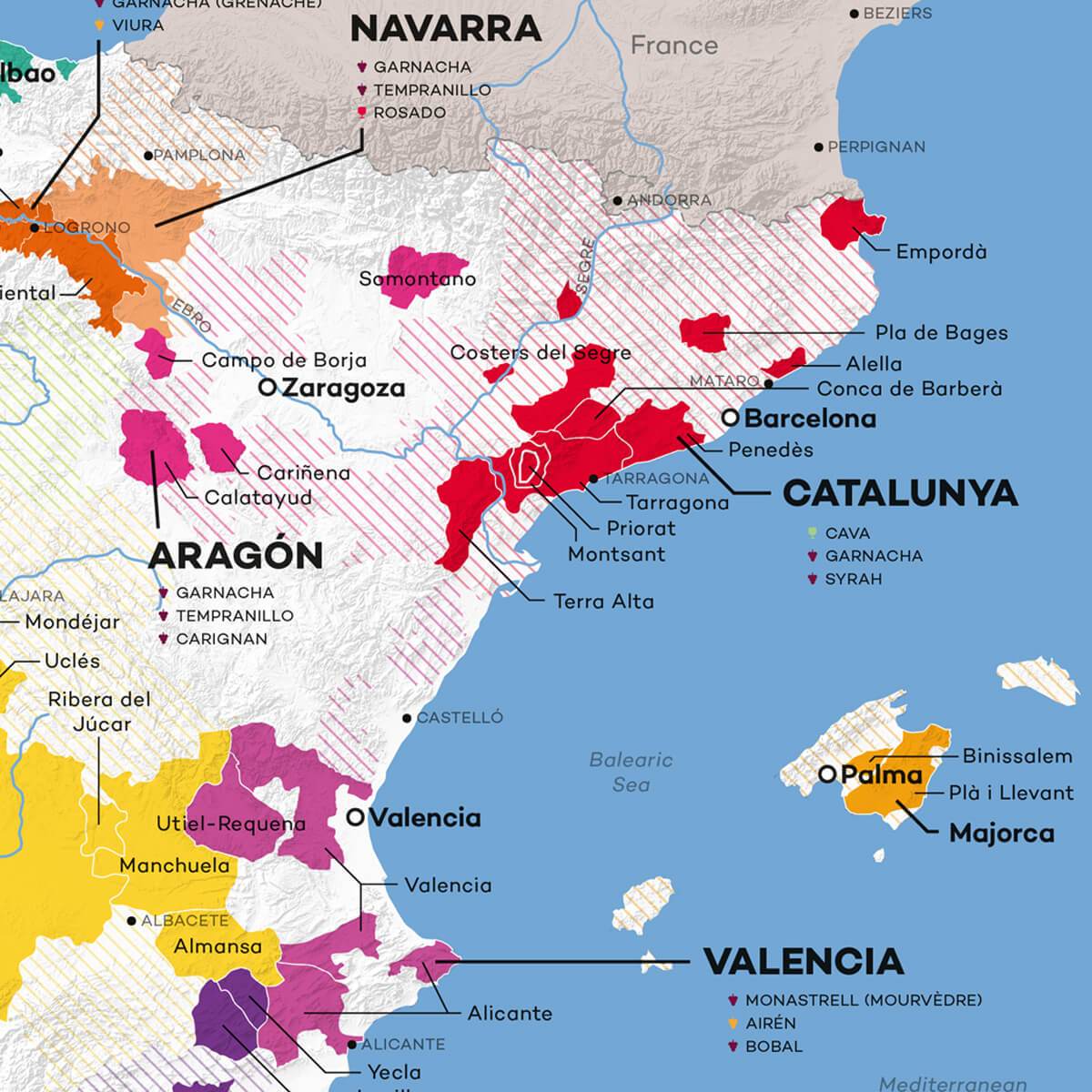 Spain Wine Map (Digital Download PDF) | Wine Folly