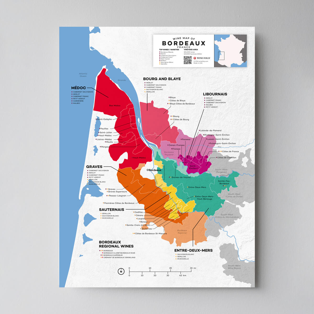 bordeaux and dordogne france on map