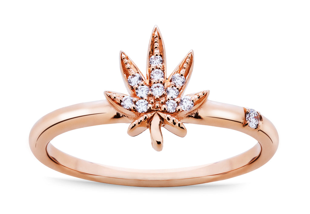 Pot leaf ring