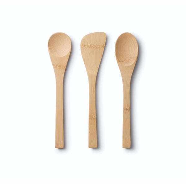 Bamboo Kitchen Utensils Set of 8 - Wooden Cooking Utensils for