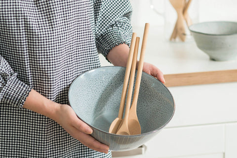 Avoid cooking hot food with plastic utensils because toxic