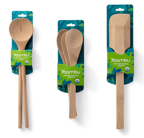 Biobased products, like these bamboo utensils, are made with plant-based, renewable materials.