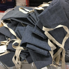 organic cotton stripe apron