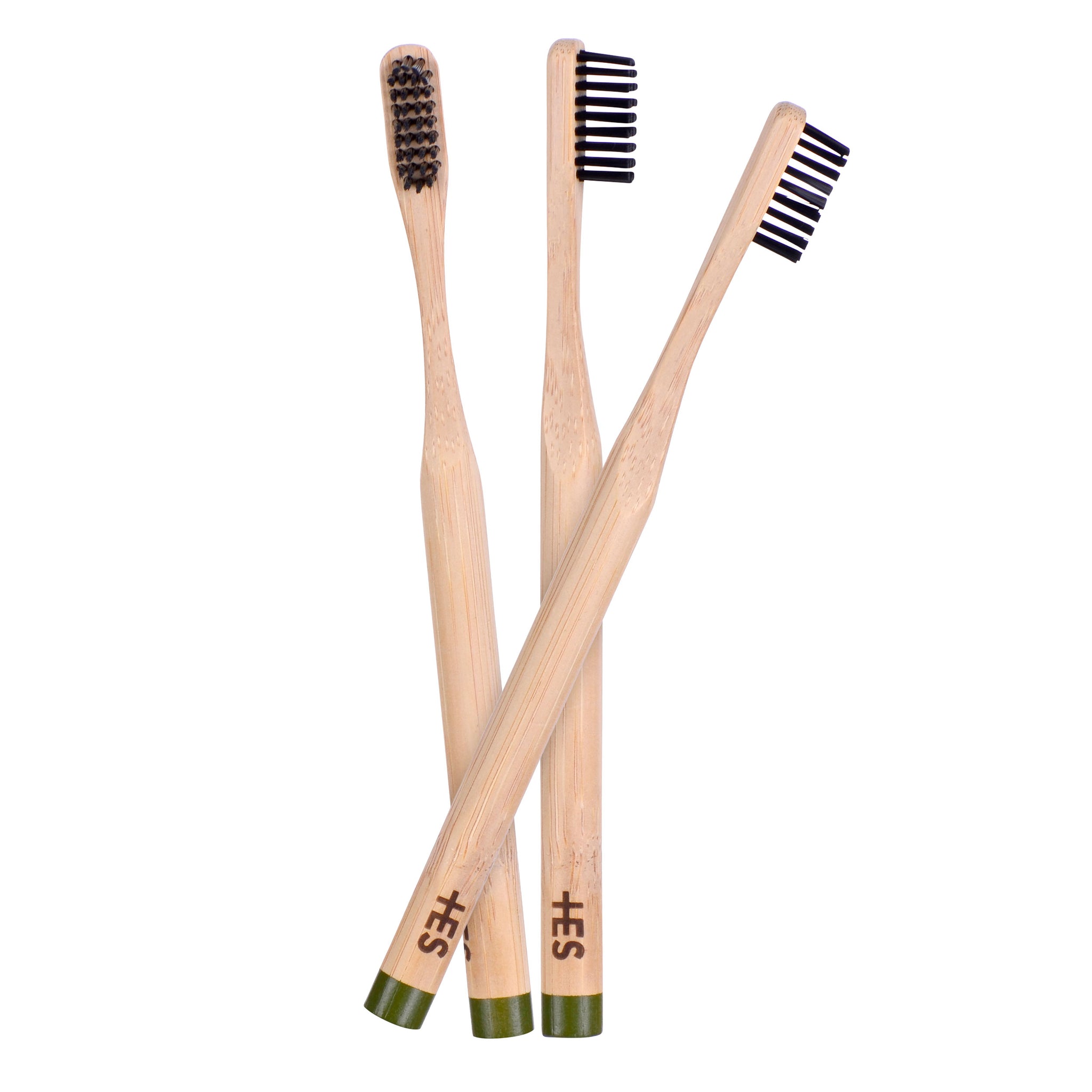 Charcoal Bristle Bamboo Toothbrush - 3 Pack | Ernest Supplies