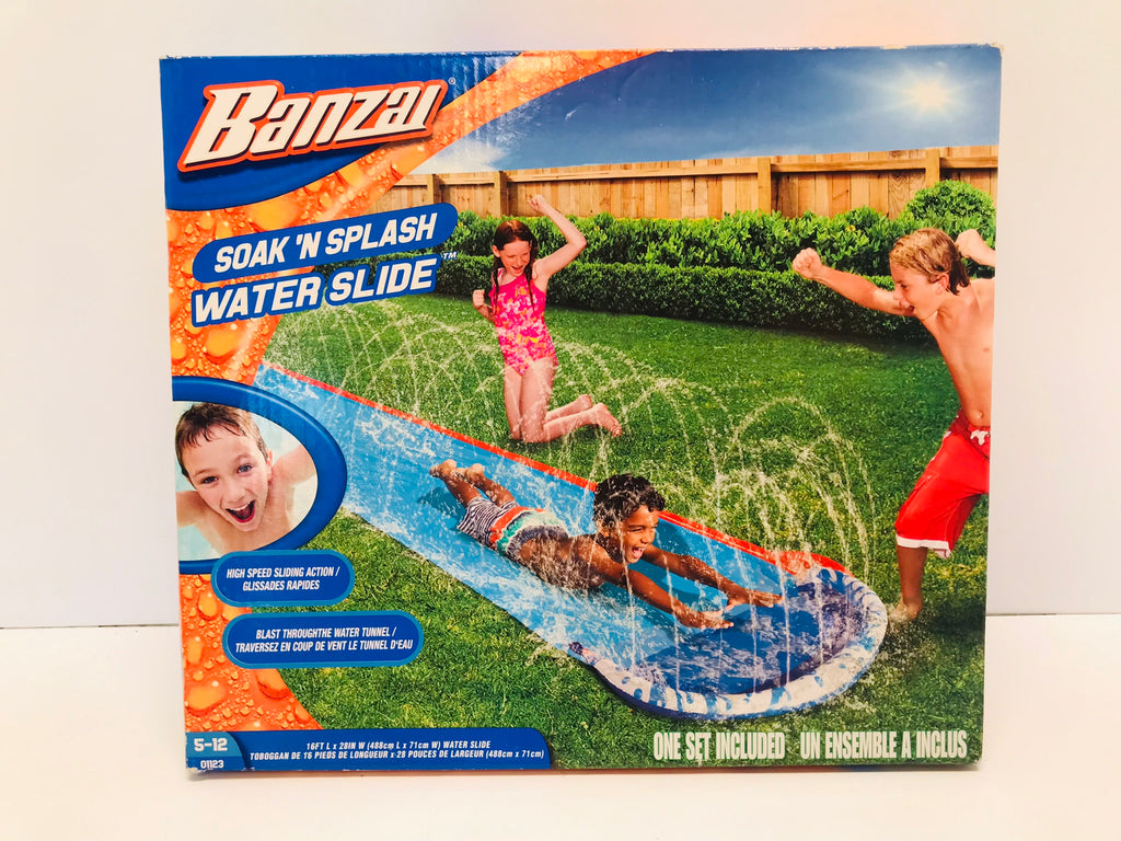 Banzai Inflatable Soak N' Splash Slip & Slide NEW IN BOX | KidsStuffCanada