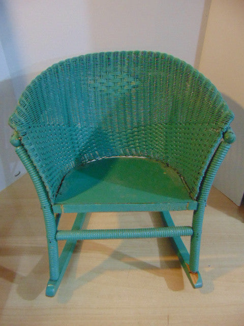 antique childs wicker rocking chair